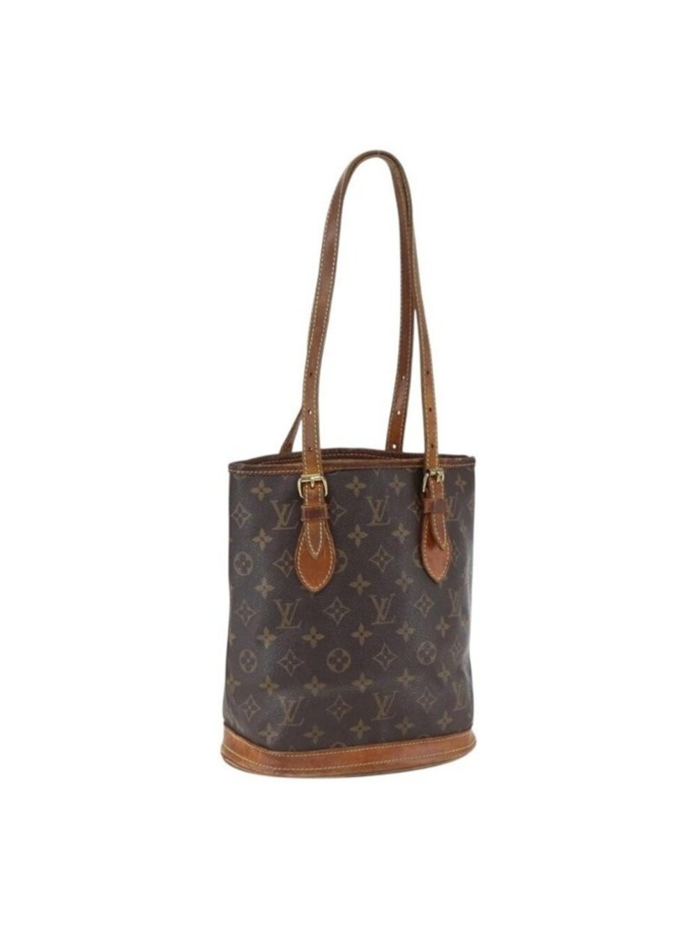 Authentic LOUIS VUITTON Monogram Bucket PM Shoulder Bag M42238 LV